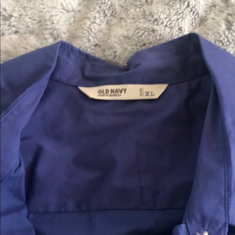 Blue button down shirt XL - Picture 2 of 2